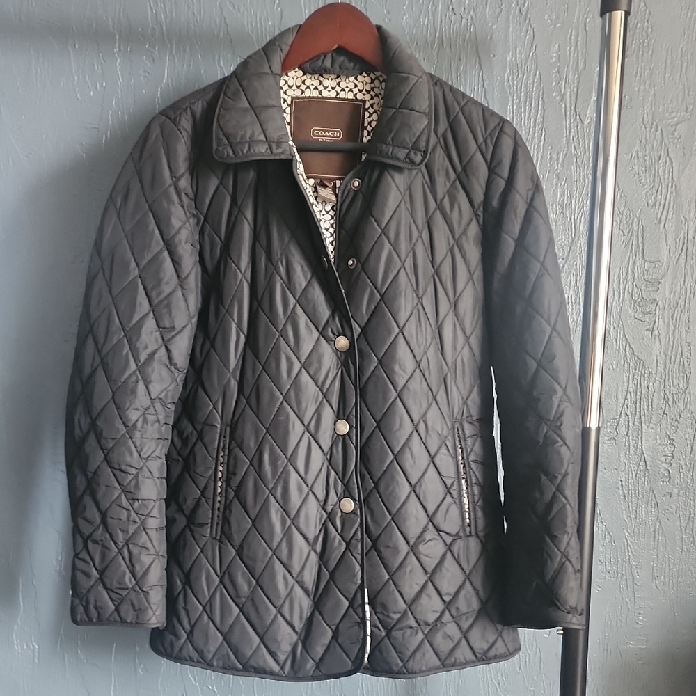 Coach Black Quilted Puffer Jacket